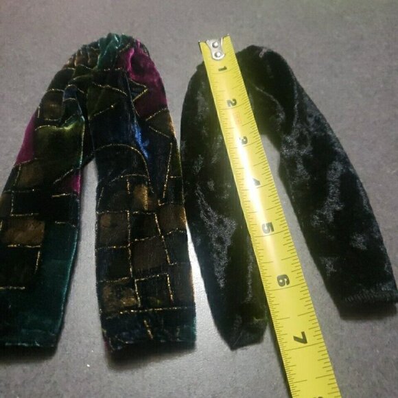 Vintage Doll barbie Clothes Velvet Pants 2 Pr - Picture 5 of 5